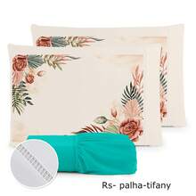 Luxury 3-Piece Sheet Set, 400 Thread Count, Double Bed, 400 Thread Count Micropercal - Foliage - Floral - RS 稻草 - 苔蘚綠 - 查看 4