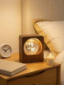 Personalized Round 3D Crystal Photo Portrait LED Light, Engraved Crystal Photo With Light, Anniversary Crystal Photo Gift, Illuminated Crystal Photo - Multicolor - View 6