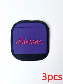 1pc/3pcs/5pcs Custom Name Luggage Handle Wrap, Personalized Suitcase Handle Wraps With Text, Customized Stroller Identifier, Customizable Luggage Wraps For Suitcase, 14x15cm, Orange/Red/Blue/Yellow/Black/Green, Luggage Wrap, Mother'S Day Gift, Easter Gift, Valentine'S Day Gift, Birthday Gift,School Supplies,Back To School,School Gift - Multicolor - View 24