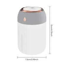 Hailicare Mini USB Humidifier,2 Mist Modes, 7-Color Ambient Light, 330ml, Ultra-Quiet, Auto Shut-Off For Home/Office/Car - White - View 8