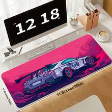 超大游戏鼠标垫，炫酷汽车图案，防滑橡胶底座，高灵敏度 - 游戏玩家、上班族和家庭用户的理想之选 - 送给男友的完美节日礼物