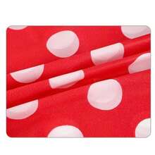 1pc Birthday Party Setup: Disposable PE Tablecloth With Polka Dots And Grids, Square Plastic Picnic Tablecloth, Waterproof And Oilproof - Baby Blue - View 6