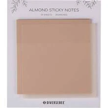 50 hojas de notas adhesivas transparentes pastel, pestaas adhesivas transparentes de 3x 3 pulgadas, banderas de pgina translcidas, marcadores de libros, accesorios para planificador, diario de la Biblia, estudio, oficina, suministros escolares almendra - Almendra - Ver 1