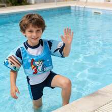 1pc Adjustable Strap & Quick Release Buckle Swimming Vest, Suitable For Pond, Pool And Beach Swimming, Designed For People Weighing 10-25kg - Multicolor - View 9