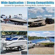 Garvee 2PCS Rustproof Galvanized Steel Boat Trailer Guide, 20.5 In Adjustable Design Trailer Guide Poles, Heavy Duty Roller Guide-On System, For Ski Boat, Fishing Boat - White - View 4