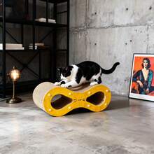 Cadeira de Descanso para Arranhar Gatos Internos Marrom, Prancha de Arranhar de Dois Lados, Tapete Grande para Arranhar Gatos - A - Visão 12