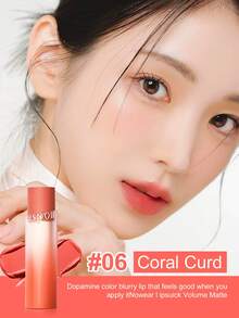 ESpoir 丝绒哑光唇膏，哑光妆效，持久显色，3克 - #06 CORAL CURD - 查看 5