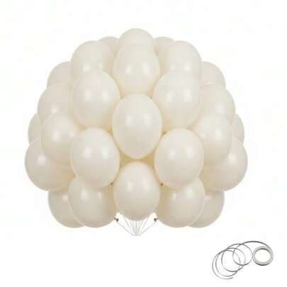 63 piezas/123 piezas (1 set) Globos decorativos vintage blancos para fiesta, set de arco y guirnalda de globos, árbol de globos DIY, arco de globos, cumpleaños, boda, San Valentín, decoraciones de fiesta, vacaciones, ramo de globos de boda, set de globos