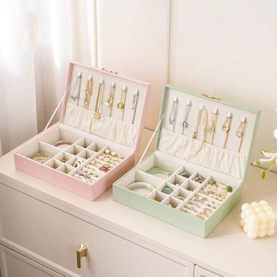 Joyero de gran capacidad, organizador para collares, pulseras, anillos, aretes y otros accesorios - Multicolor - Ver 1