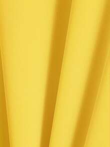 SuofeiMan Váy cổ chữ V thanh lịch mới, váy dài vừa vặn màu trơn đa năng, phù hợp mặc đi làm và thường ngày, mùa hè/thu - Màu vàng - Xem 8