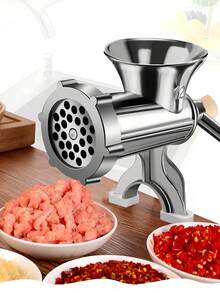 1pc Manual Meat Grinder. Meat Mincer. Can Mince Various Meats And Spices. Manual Meat Grinder/Sausage Maker, Tabletop Pork Meat Grinder, Sausage Stuffer Funnel, Homemade Burger Patty Maker, Manual Kitchen Tool - Multicolor - View 6