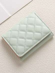 1个Linge三折钱包，可爱女士卡包，时尚刺绣线条，短款多卡零钱包，大容量多卡证件夹，学生多功能折叠钱包，拉链钱包，便携式卡包，一体式卡包，防水零钱包，适合作为节日/情人节礼物 - 彩色 - 查看 7