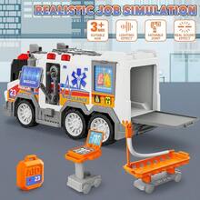 Hony Play Ambulance Toy Vehicle Toddler Truck Toys With Effect Sound Includes CT Equipment Stretcher Trolley 2pcs Ejecting Race Cars Birthday Gifts For 3 4 5 6 7 8 Years Old Boys GirlsNot Only Can It Bring Enjoyment, But It Also Has Educational Value. - Multicolor - View 6