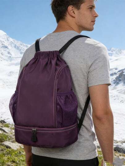 SEYATULLH Large Capacity Basketball Backpack, Breathable Sports Bag, Unisex Basketball Storage Bag