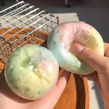 1/2个酥脆挤压球，缓解焦虑玩具，玩具，手部压力缓解玩具，复活节玩具，挤压玩具，减压玩具，焦虑与放松，派对礼物，礼品袋填充物，生日礼物，毛绒挤压玩具，Taba形状的挤压玩具，用于缓解压力 - 彩色 - 查看 6