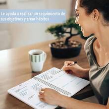 Agenda Semanal Sin Fecha para Mujer, Espaol Cuaderno Agenda Semanal de Trabajo, Cuaderno de Espiral A5, Sin Fecha, 21, 5x15, 5cm, para Mujer, para Planificacin Diaria - Rosa - Rosa - Ver 4