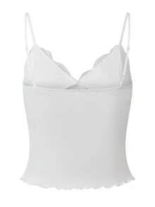 Women Y2K Sheer Lace Mesh Camisole Slim Fit V Neck Open Back Cami Tops Summer Spaghetti Strap Tank Tops Cute Lace Trim Crop Tops Casual Streetwear Fashion Going Out Party Club Outfit - trắng - Xem 6