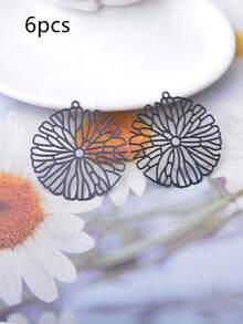 6pcs Filigree Jewelry Round Charms, Suitable For DIY Necklace - Filigree Jewelry - View 13