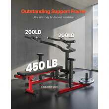 Uimoso 450 LBS Chest Press Machine Adjustable Bench Press Flat Incline Bench Gym - Multicolor - View 2