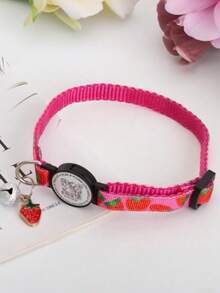 LANGXINGCS 1件装宠物猫定位项圈，卡通水果图案设计，智能宠物定位项圈，适用于猫狗，适合小型宠物户外佩戴 - 彩色 - 查看 17