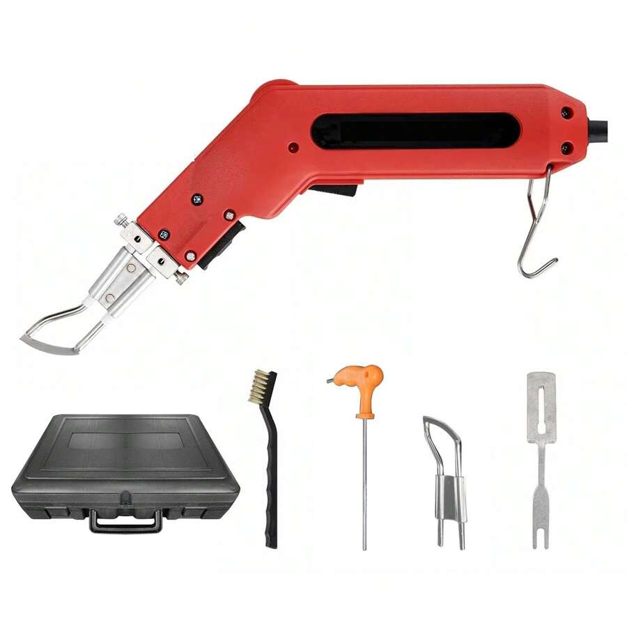 Cortador de espuma de alambre caliente con caja de almacenamiento de guía de hoja para cuero de tela no tejida - Rojo - Ver 1