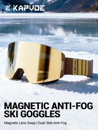  1pc KAPVOE Sports Glasses Ski Goggles Skiing Mask Snowboard Men Women Snow Ski Goggles