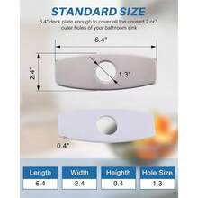 Bathroom Faucet Escutcheons Brushed Nickel: 6 Inch Sink Hole Cover - Non - Leakge Deck Plate Bathroom Faucet - Solid Faucet Base Plate 1 Or 3 Hole Bathroom Vanity Basin - 4 Inch Faucet Cover Plate - Brushed Nickel - View 8