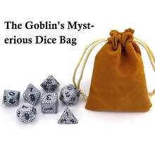 Bộ 7 xúc xắc đa mặt bằng acrylic (thiết kế sọc đen) - Cạnh trơn, phụ kiện trò chơi nhập vai, thiết kế đẹp mắt, nâng cao trải nghiệm chơi game. - màu đen - Xem 6