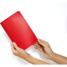 Cuaderno A5 tapa blanda de piel sinttica, para sketchbook, dibujar, escribir, notas, diario. Cosido. HECHO A MANO. Azul, Puntos - Rojo + Lisas - Ver 2