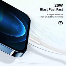 Kit de carga rápida de Apple de 20W [Adaptador de alimentación USB-C + Cable de carga USB-C a Lightning de 3.3FT/100CM], compatible con iPhone 14 13 12 Series, juego de carga portátil - Tipo de Enchufe A USA (110-127V) - Ver 5