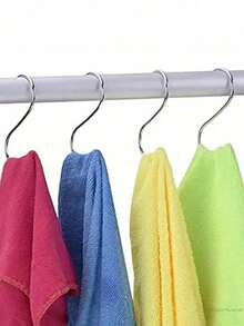 5 Packs S-Shaped Hooks, Heavy-Duty Stainless Steel Hooks, Kitchen Hooks, Home-Use S-Shaped Metal Steel Pipe Hooks. Versatile For Hanging Clothes, Kitchen Utensils, Tableware, Plants, Towels, Gardening Tools, Wall Picture Frames, Self-Adhesive Wall Hooks, Hooks, Wall Hooks, Bathroom, Towel Racks, Hooks, Wall Hooks, Door Hooks - Thickened Hook - View 10