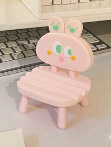 1pc Cute Rabbit Desk Phone Holder, Adorable Mini Chair Stand, Creative Decor And Charging, Non-Slip Design, Suitable For Various Scenarios