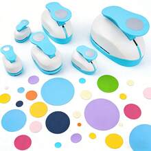 1PC Circle Paper Punch;Lever Action Craft Punches For Paper Crafting Scrapbooking, A Versatile Crafting Tool Perfect For Adding Precision-Cut Circles To Your Projects 6 Sizes Available - Multicolor - View 3