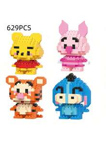 卡通人物积木玩具 - 史迪奇、狮子王 - 精细模型，适合DIY游戏、收藏、返校用品、圣诞节和生日礼物 - 彩色 - 查看 7