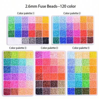 Bộ hạt cườm mini 2.6mm, đồ dùng thủ công mỹ nghệ, hạt trang trí cho phòng trẻ em, 9000 hạt/hộp, 24 màu, thích hợp cho đồ chơi DIY, tranh ghép hình, nghệ thuật, quà tặng Giáng sinh, sinh nhật cho thanh thiếu niên.