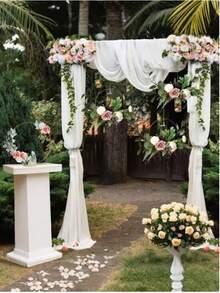 2/10pcs Gold Metal Wreath Center Decor Set, Includes 1/5pcs Wooden Stand And 1/5pcs Gold Metal Wreath Center Decor - Ideal For Wedding Decoration, Home Decor, Room Decor, Birthday Decoration And Party Supplies - Gold - View 7