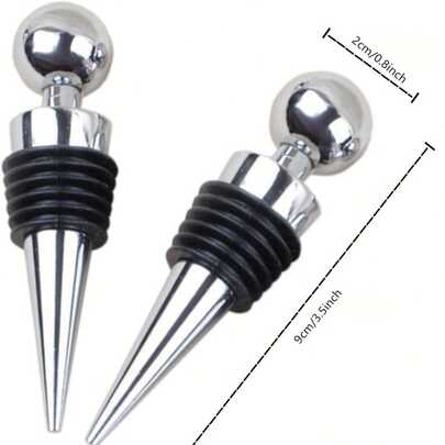 Wine Bottle Stoppers, Reusable Corks For Preserving Wine, Set Of 2 Stoppers, Perfect For Gifts, Bars, Festive Gatherings, And Weddings.