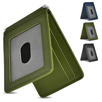 Herrkorthållare med dubbelviktsfunktion, Rymmer 5 kort, Tunn fjärilsdesign, Kortfodral i PU-läder, Rymmer 2 IC-kort, Stor kapacitet, Körkorthållare, Pendlarkorthållare, Modern, Lyxig, Visitkorthållare