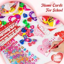 25 Pack Giant Lollipop Valentines Kit - Lollipop-Shaped Plastic Container With Stationery, Valentines Day Gifts For Classroom/School | Class Valentines Day Gifts, Valentines Day Gifts, Valentine Containers & Lollipop Valentines For Classroom Favors - 彩色 - 查看 6