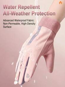 Guantes cálidos de mujer para otoño e invierno, extra gruesos y cálidos, con función de pantalla táctil, adecuados para salir, conducir y ocio. - Talla única - Ver 7