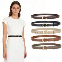 1pc Women's Minimalist Versatile Skinny Belt, Suitable For Dresses, Shirts, Suits, Pants - Multicolor - View 6