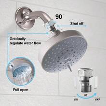 Brass Shut Off, Shower Flow Control, G1/2 Shower Pressure Regulator, Flow Control Valves Handheld Shower, - inicial - Ver 7