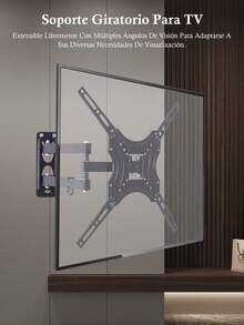 Soporte de pared PARA 14"- 55" ~para monitor de TV de movimiento completo con giro suave, inclinación y extensión, para la mayoría de televisores y monitores de visualización plana - Apto para 14-55 pulgadas - Ver 3