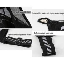 Chaleco para Correr, Chaleco Reflectante para Correr con Bolsillos, Chaleco de Hidratacion Running Mujer/Hombres, Ligero y Transpirable, Ajustable, para Corredores Nocturnos, Paseos,36696873 - Multicolor - Ver 6