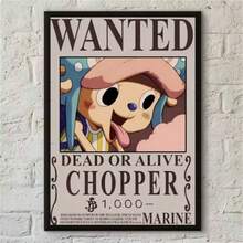 ONE PIECE 1/2/3/6件套复活节流行卡通海报印刷帆布墙画，适用于卧室、客厅、酒吧、咖啡厅、入口处，无框墙面装饰