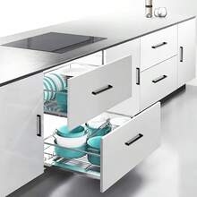 1 pieza Tirador de mueble minimalista cuadrado cepillado para puerta de gabinete, cajón, armario de vidrio - Multicolor - Ver 4