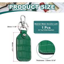 Leather Key Fob Keys Cover RFID Key Fob Protector - Orange - View 10