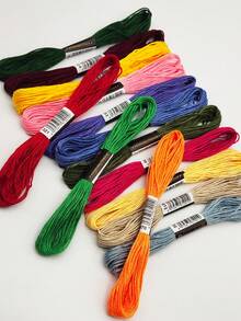 50 Colors DMC Cross Stitch Thread, 8m 6-Strand Sewing Thread, Embroidery Thread For Clothing, Handmade DIY Polyester Cotton - Multicolor - View 2
