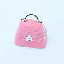 1pc Sweet Cute Velvet Handbag Shaped Jewelry Box Pendant Jewelry Earrings Necklace Storage Box Best Friend Lover Student Birthday Gift Box - Jewelry Box - View 7