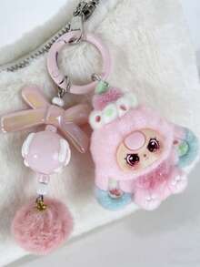 新款可爱大耳朵心形钥匙扣，时尚卡通配饰包包挂饰，钥匙圈（精美独立包装） - 彩色 - 查看 10